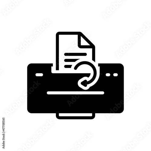 Black solid icon for name title