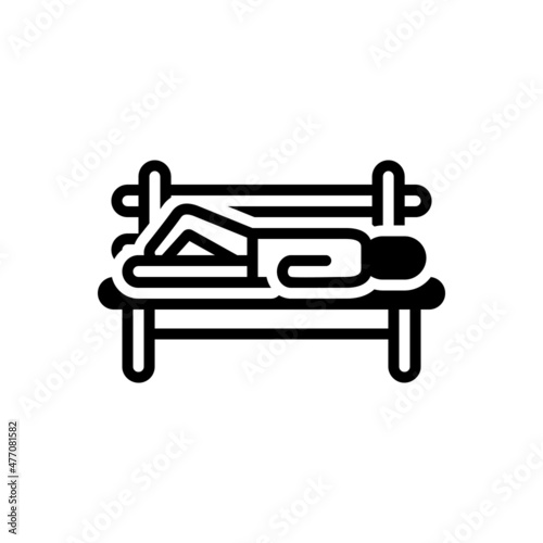 Black solid icon for homeless