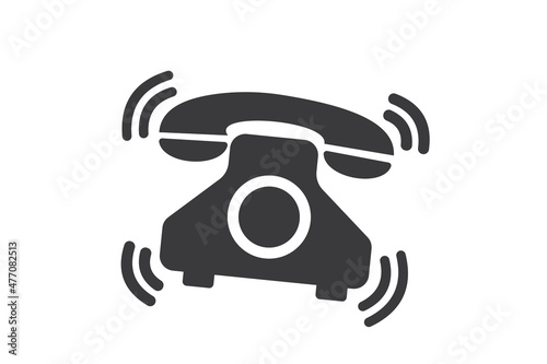 Phone Ringing on white background for website, application, printing, document, poster design, etc. vector EPS10