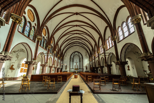 Interior of the catholic church.