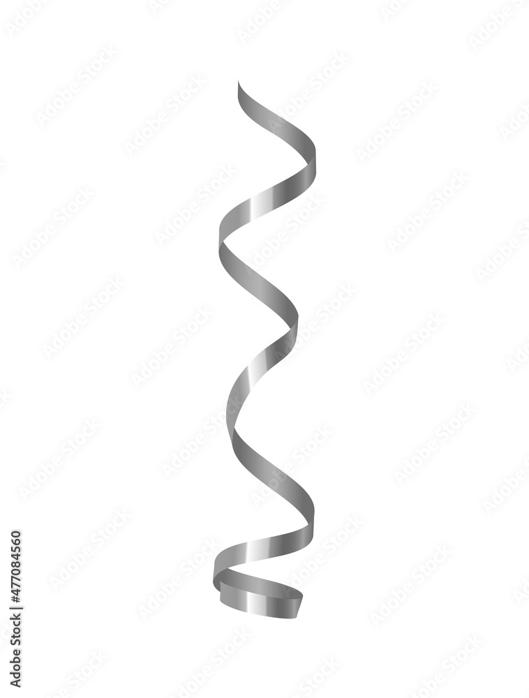 Hanging Silver Ribbon Composition Hanging Silver Ribbon Composition