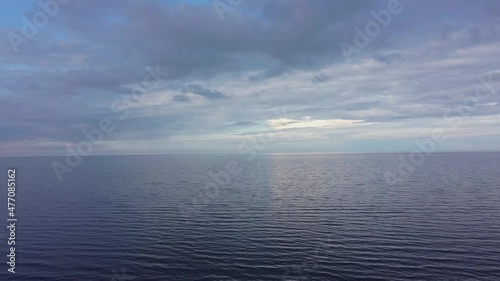 Wallpaper Mural Bright beautiful seascape, sea and waves, clouds reflected in water, natural minimalistic background and texture. Torontodigital.ca