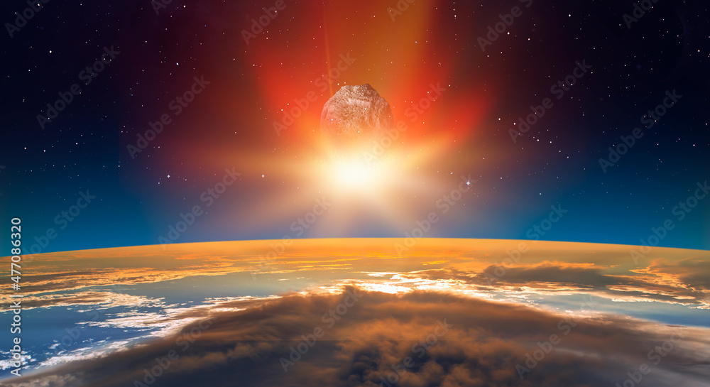 Attack of the asteroid (meteor) on the Earth Attack of the asteroid (meteor) on the Earth