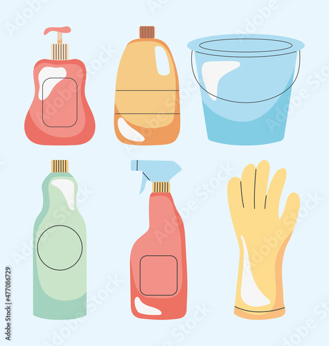 house cleaning supplies set