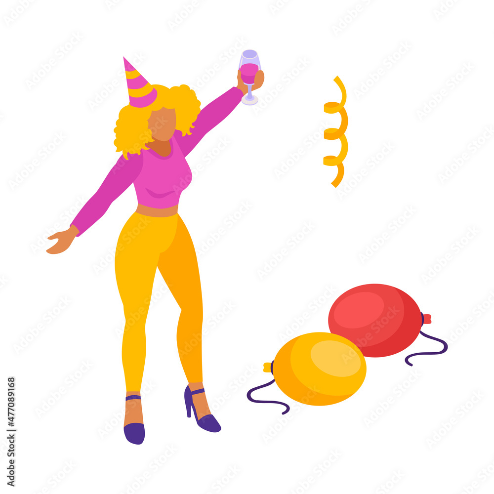 Party Girl Balloons Composition