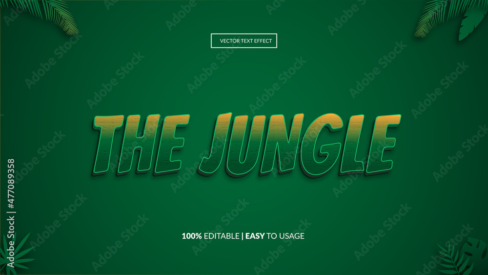 Creative jungle text effect