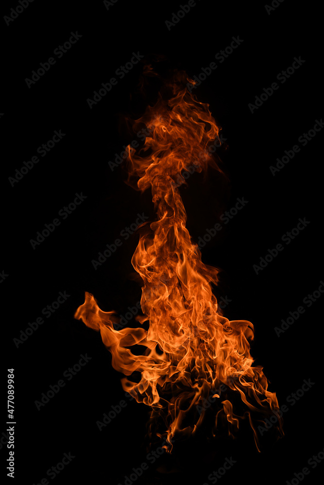 Fire flames isolated on black background. Fire burn flame isolated, flaming burning art design concept with space for text. Fire flames isolated on black background. Fire burn flame isolated, flaming burning art design concept with space for text.