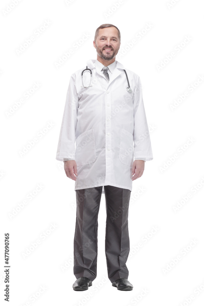 Mature male doctor. isolated on a white background. Mature male doctor. isolated on a white background.