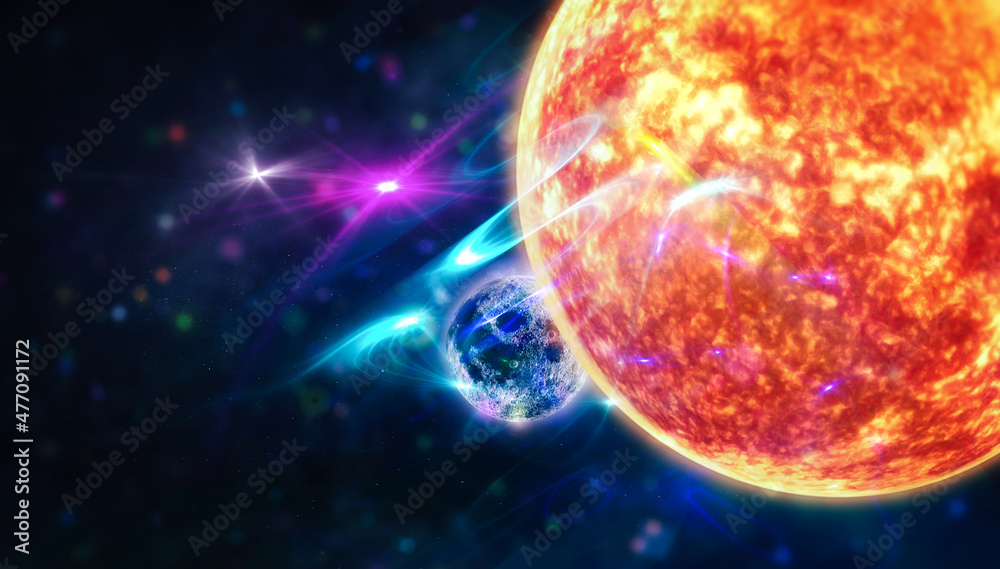 Obraz premium sun and planet