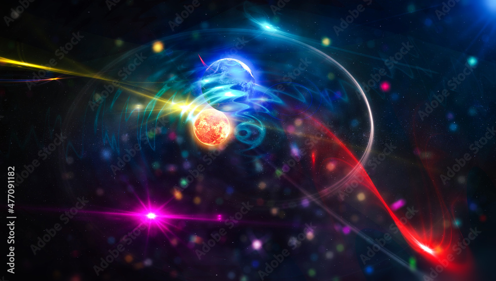space background with space and sun space background with space and sun