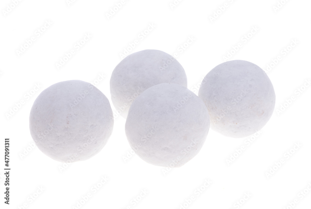 white chocolate balls isolated white chocolate balls isolated
