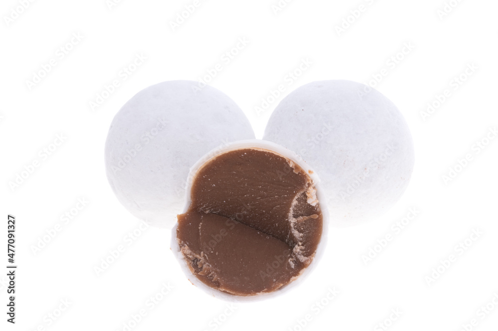 Obraz premium white chocolate balls isolated