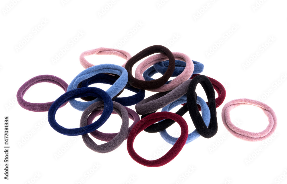 hair rubber bands isolated