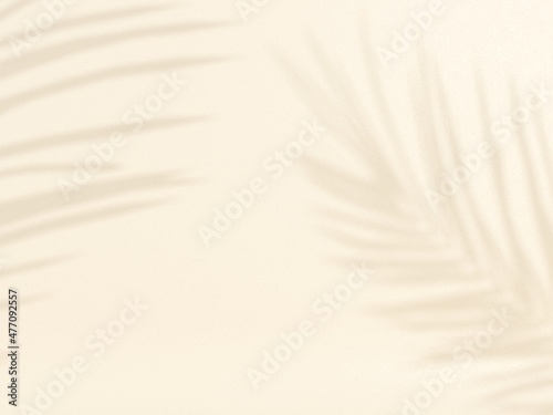 Tropical palm leaves on light pastel background. Unobtrusive botanical backgr...