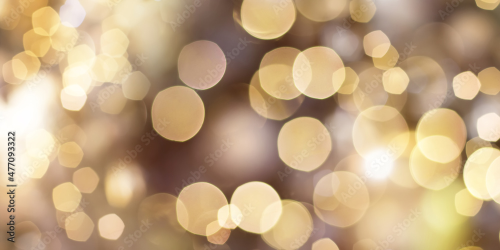Artistic Holiday golden bokeh light background