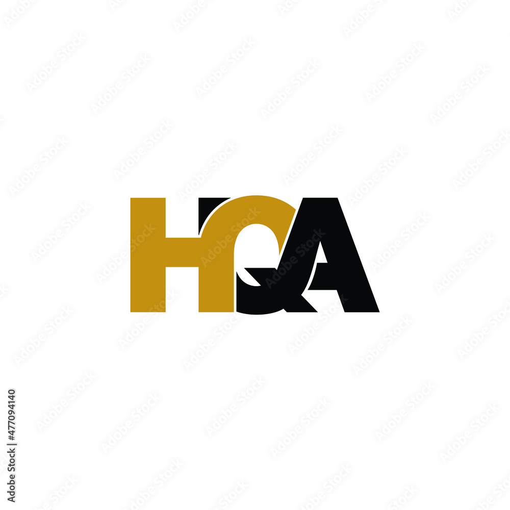HQA letter monogram logo design vector HQA letter monogram logo design vector