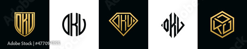 Initial letters DKV logo designs Bundle photo