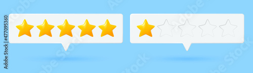 Fotografia Message bubbles with stars rating vector