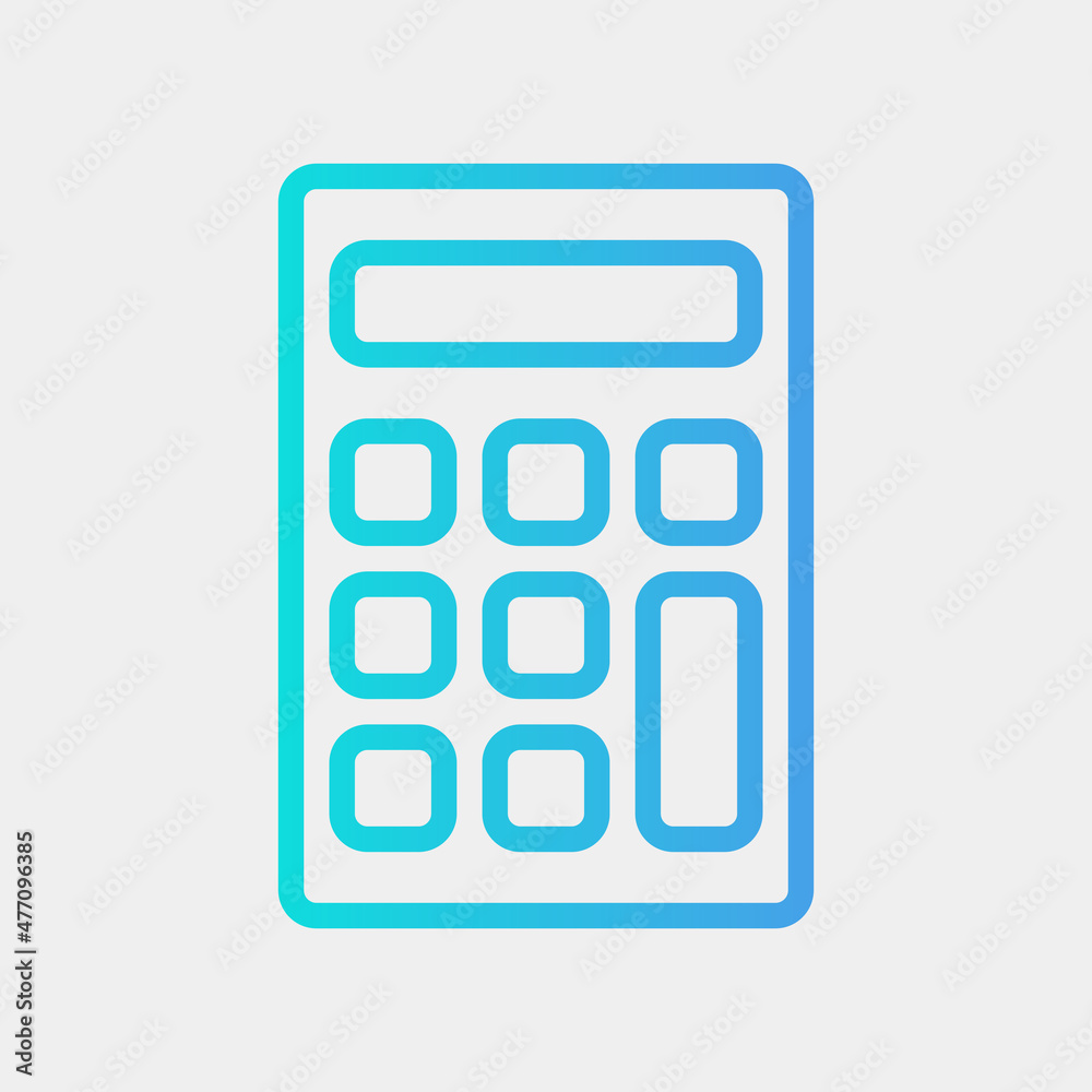Calculator icon in gradient style about school and education, use for website mobile app presentation Calculator icon in gradient style about school and education, use for website mobile app presentation