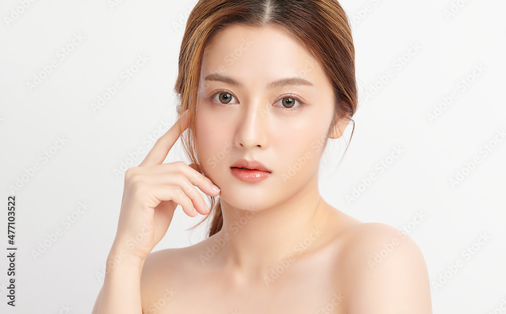 Beautiful young asian woman with clean fresh skin on white background, Face care, Facial treatment, Cosmetology, beauty and spa, Asian women portrait. Beautiful young asian woman with clean fresh skin on white background, Face care, Facial treatment, Cosmetology, beauty and spa, Asian women portrait.