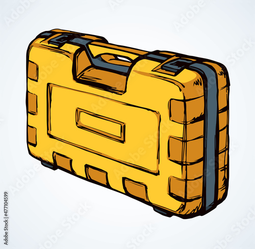 Suitcase for tools. Vector drawing