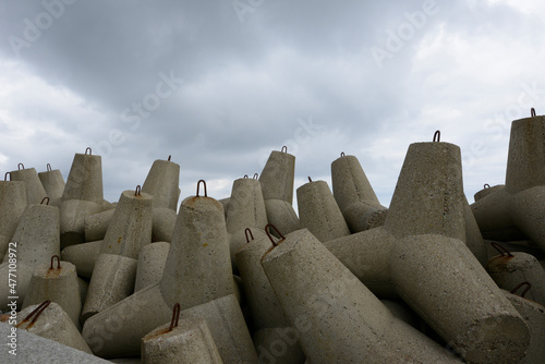 a breakwater in wladyslawowo in poland