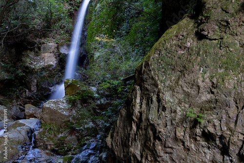 Splashing waterfall in winter in Numazu Shizuoka photo