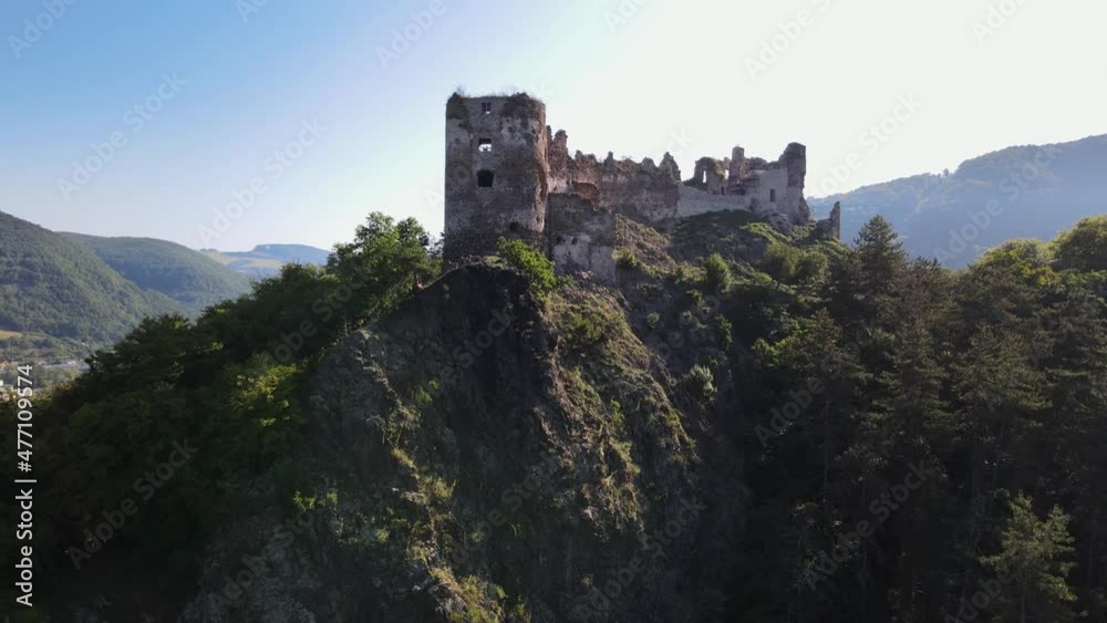 View of Sasovsky castle in Sasovske podhradie village in Slovakia View of Sasovsky castle in Sasovske podhradie village in Slovakia