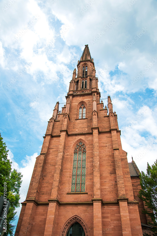 Fototapeta premium MEERSBURG, GERMANY - June 29, 2018: Cathedral Church in Meersburg, Germany