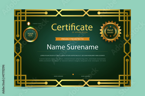 Photos Modern employee of the month or year certificate design templates