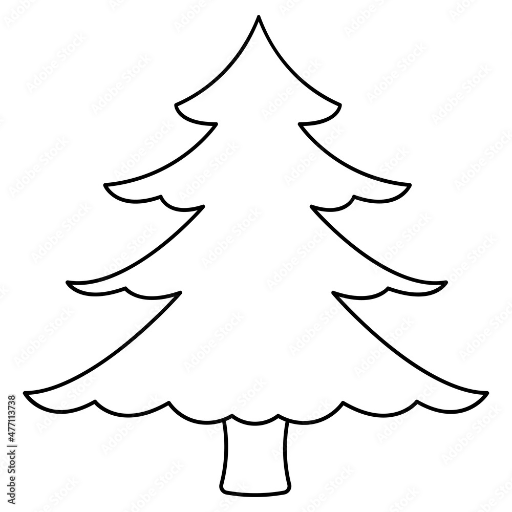 Coniferous plant. Sketch. Lush fir. Fir tree icon. Vector illustration. Isolated white background. Happy new year and merry christmas. Idea for web design. Coniferous plant. Sketch. Lush fir. Fir tree icon. Vector illustration. Isolated white background. Happy new year and merry christmas. Idea for web design.