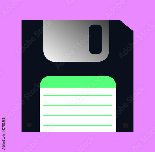 floppy disk icon, vector illustration
