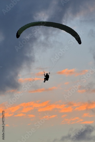 Paragliding at the "dune du pilat" in Gironde France