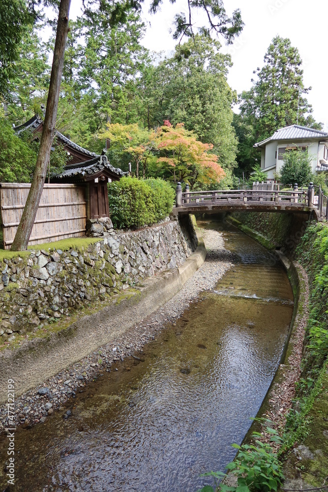 The back gate to the precincts of Saihou-ji Temple in Kyoto in Japan 日本の京都にある西芳寺境内への裏門