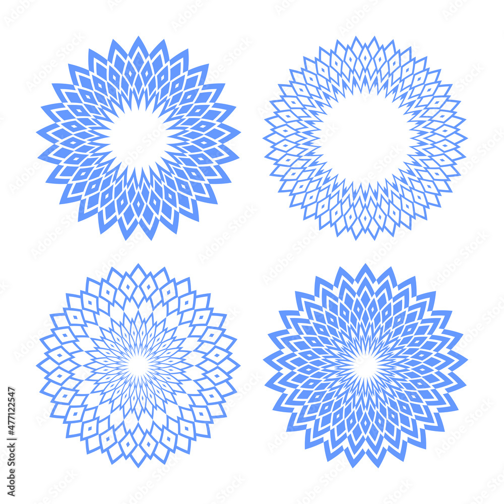 Abstract decorative geometric circle patterns. Abstract decorative geometric circle patterns.