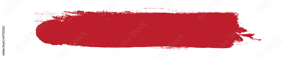 Red brush stroke set isolated on white background. Trendy brush stroke ...