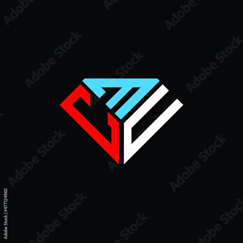 CMU letter logo creative design. CMU unique design