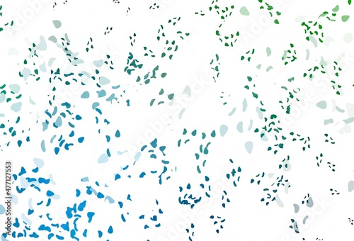 Light blue  green vector texture with random forms.