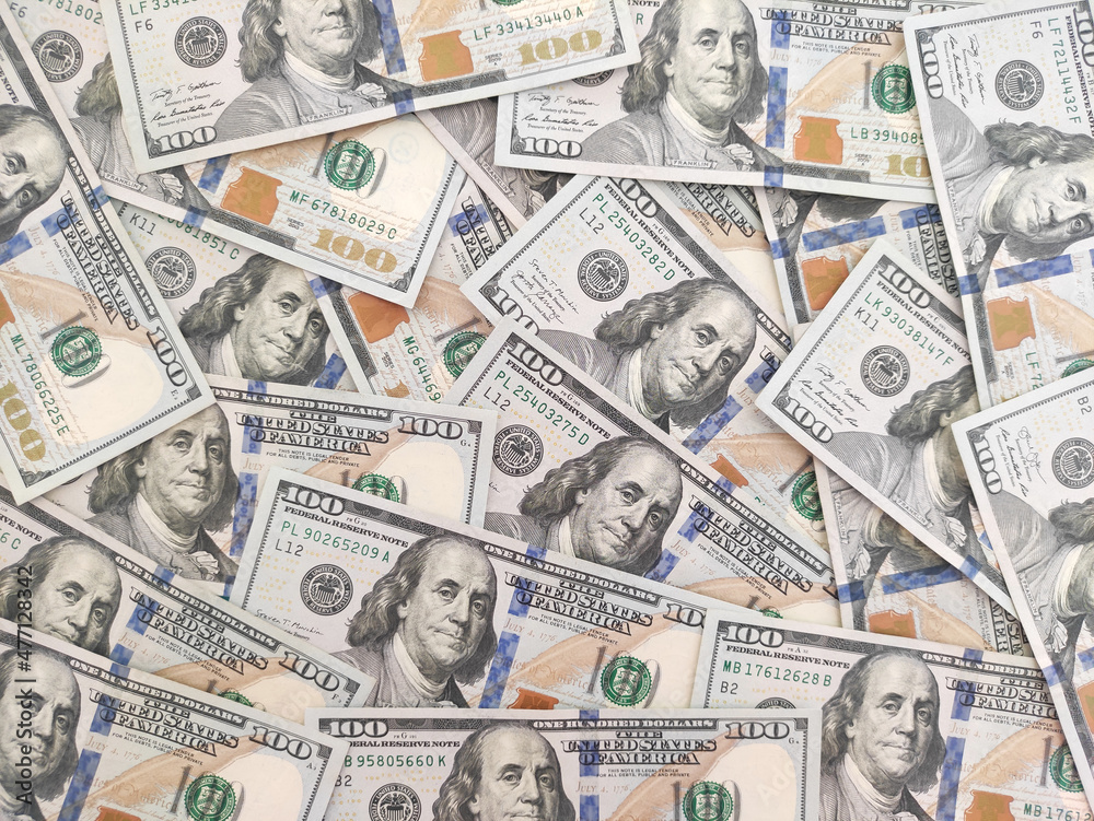 Background of the one hundred dollars bills Background of the one hundred dollars bills