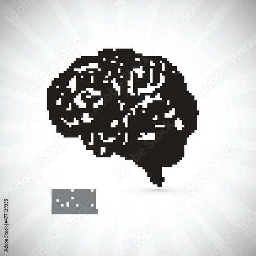 Hand draw human brain sketch background