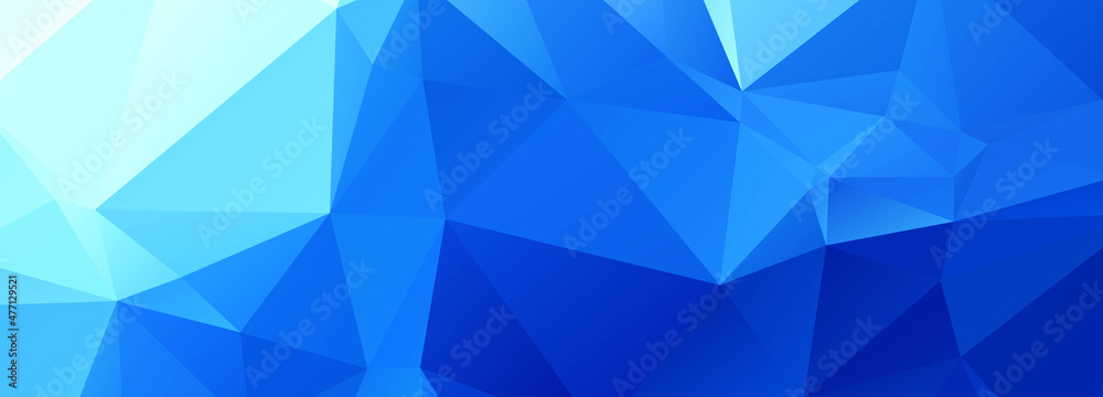 Abstract blue polygon banner background