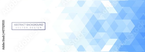 Abstract blue geometric banner background