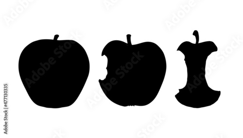 Stub from Apple. Vector drawing