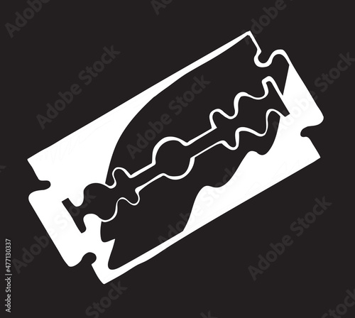 Sharp steel blade. Vector drawing