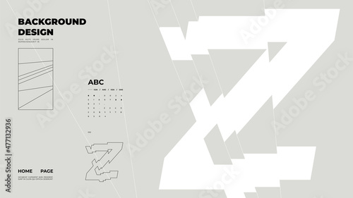 Abstract homepage background. Minimal illustration. Chopped, cut, glitch, broken type, lite composition.
