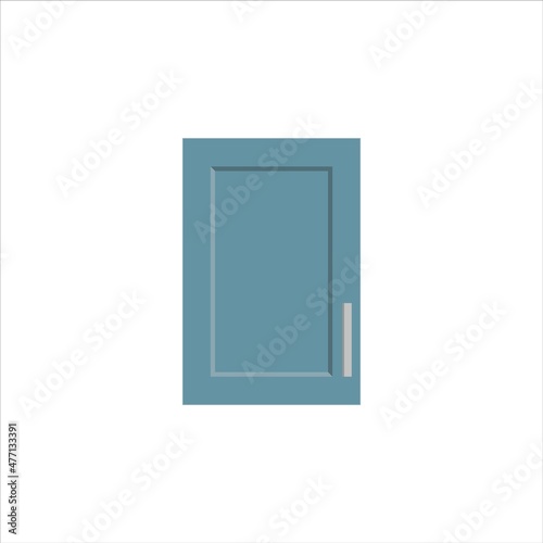 Kitchen interior with house appliances.Vector flat style. Illustration for shop of kitchens and shop of house appliances.