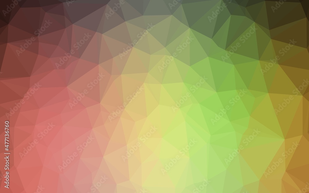 Light Green, Red vector triangle mosaic texture.