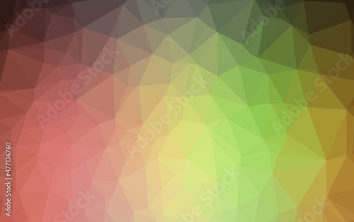 Light Green  Red vector triangle mosaic texture.