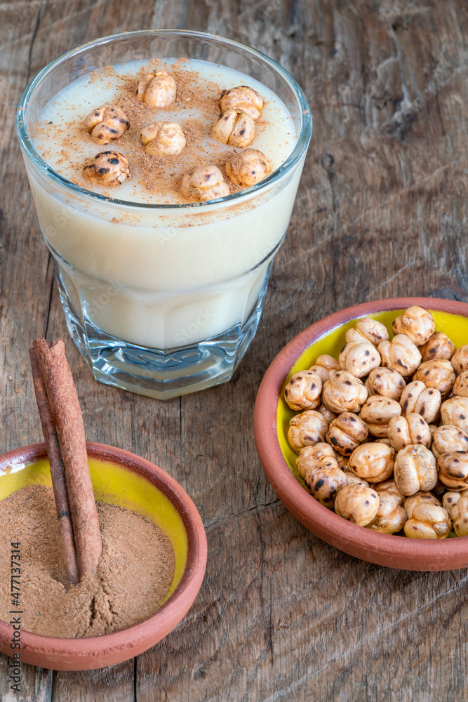 traditional Turkish fermented wheat drink with roasted chickpea known as traditional Turkish fermented wheat drink with roasted chickpea known as