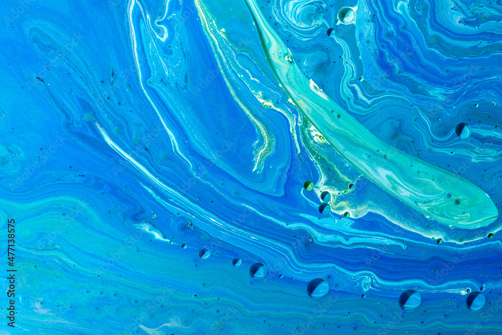 Blue Acrylic Pour Color Liquid marble abstract surfaces Design. Blue Acrylic Pour Color Liquid marble abstract surfaces Design.